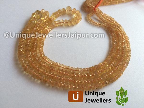 Imperial Topaz Far Faceted Roundelle Beads